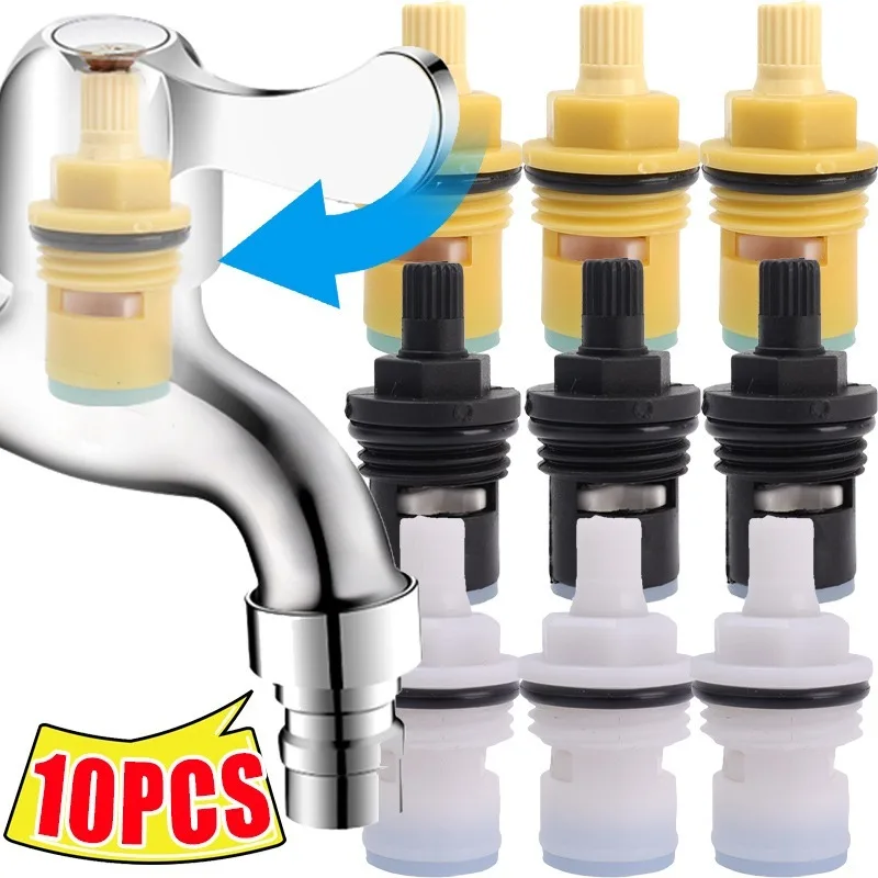 ตลับเปลี่ยนวาล์วก๊อกน้ำพลาสติกแกนสวิตช์แบบแมนนวลแบบสากลอุปกรณ์ติดตั้งก๊อกน้ำในห้องน้ำในห้องครัวที่บ้าน 1