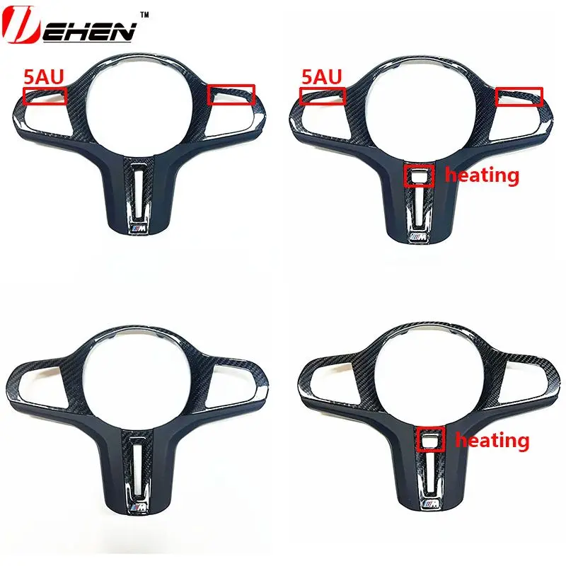 Carbon Fiber Car Steering Wheel Panel Decoration Cover Trim For BMW 1-8 series X3-X7 G20 G26 G30 G05 G29 G12 carbon fiber sticker carbon fiber car stickers