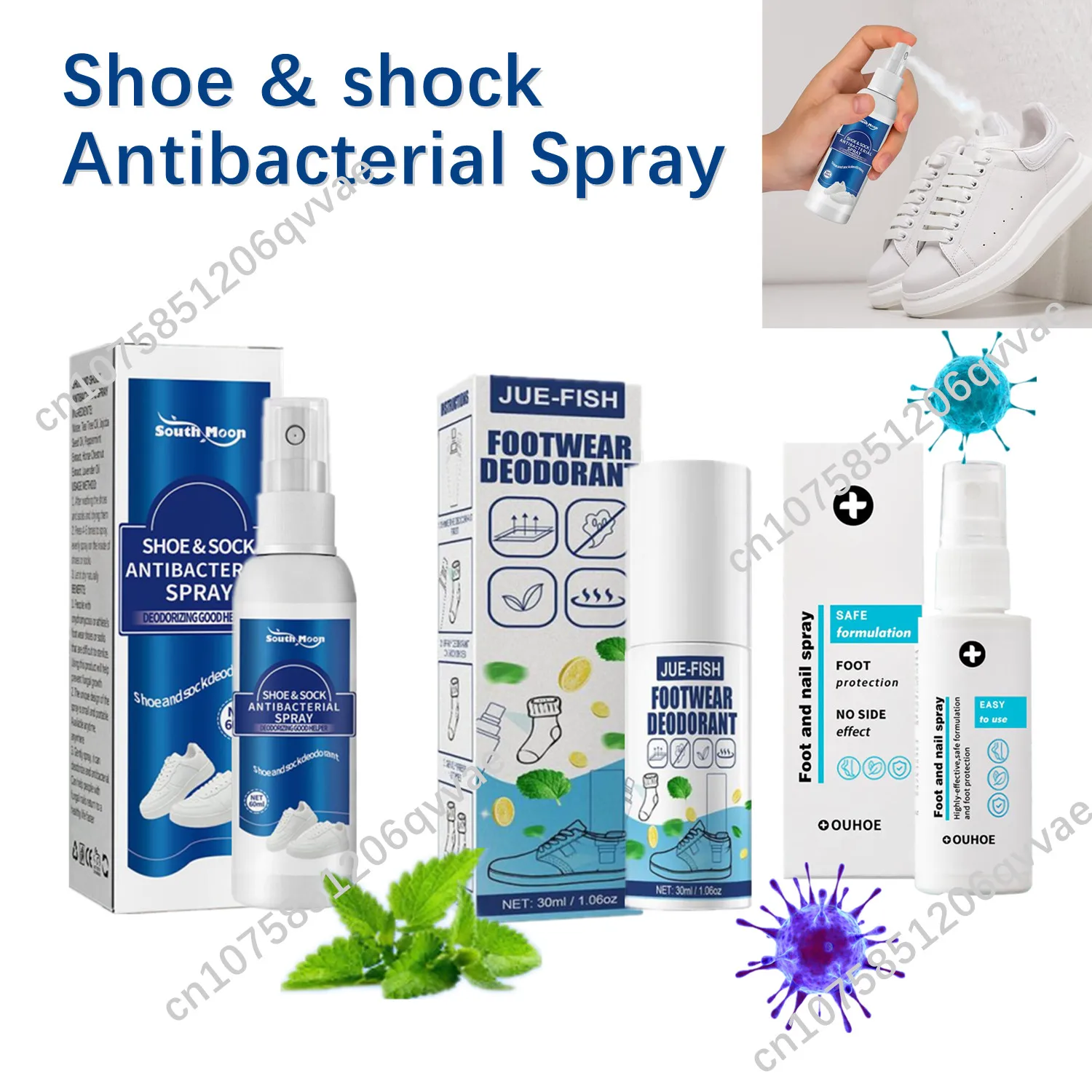 Foot Perfume Odor Shoe Odor Nemesis Deodorant Removal Spray Foot Artifact Footwear Socks Anti-sweat Powder Care