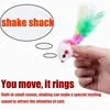1PC Fake Mouse Colorful Feather Interacts with Cat Cute Soft Wool Fun Play Training Cat Kitten Pet 2