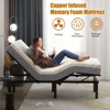8 Inch Mattress Twin XL, Copper Infused Memory Foam Mattress w/Jacquard Cover & Bamboo Charcoal Memory Foam 3