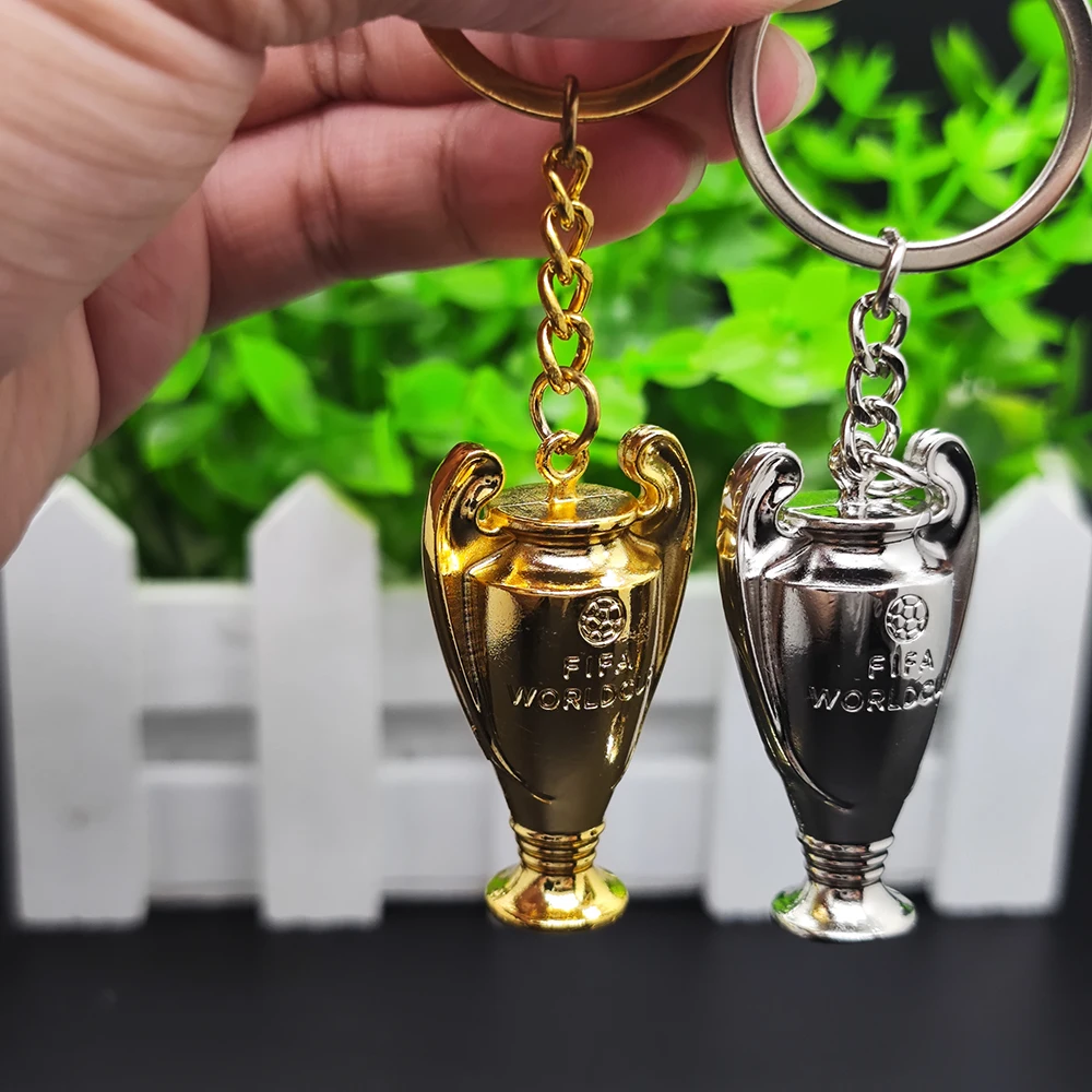 Metal Keychain Simulation Trophy Keychain Champions League Cup
