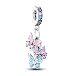 Pink Charms Sterling Silver Heart Bow Perfume Bottle Pendant (KTC684)