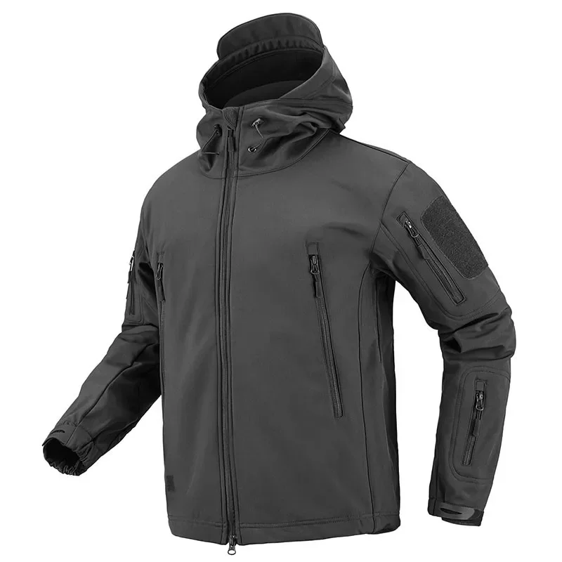 Shark Soft Shell Tactical Jacket Men Waterproof Warm Windbreaker US Clothing Winter Big Size Men Camouflage Jacket 5