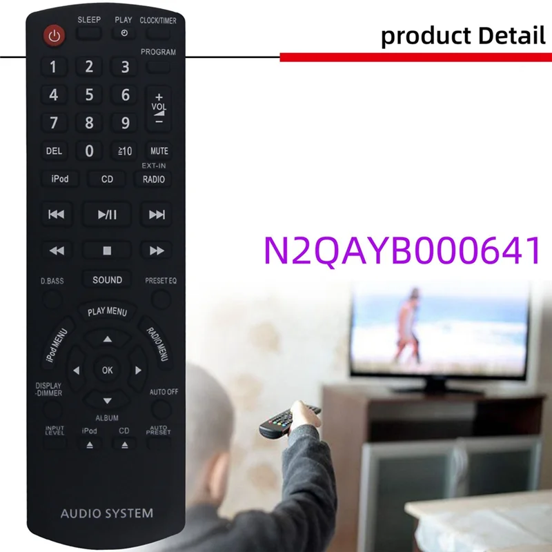 Hot sale N2QAYB000641 Remote Control Replaced for Compact Stereo System SC-HC35 SCHC35 SC-HC35DB SCHC35DB