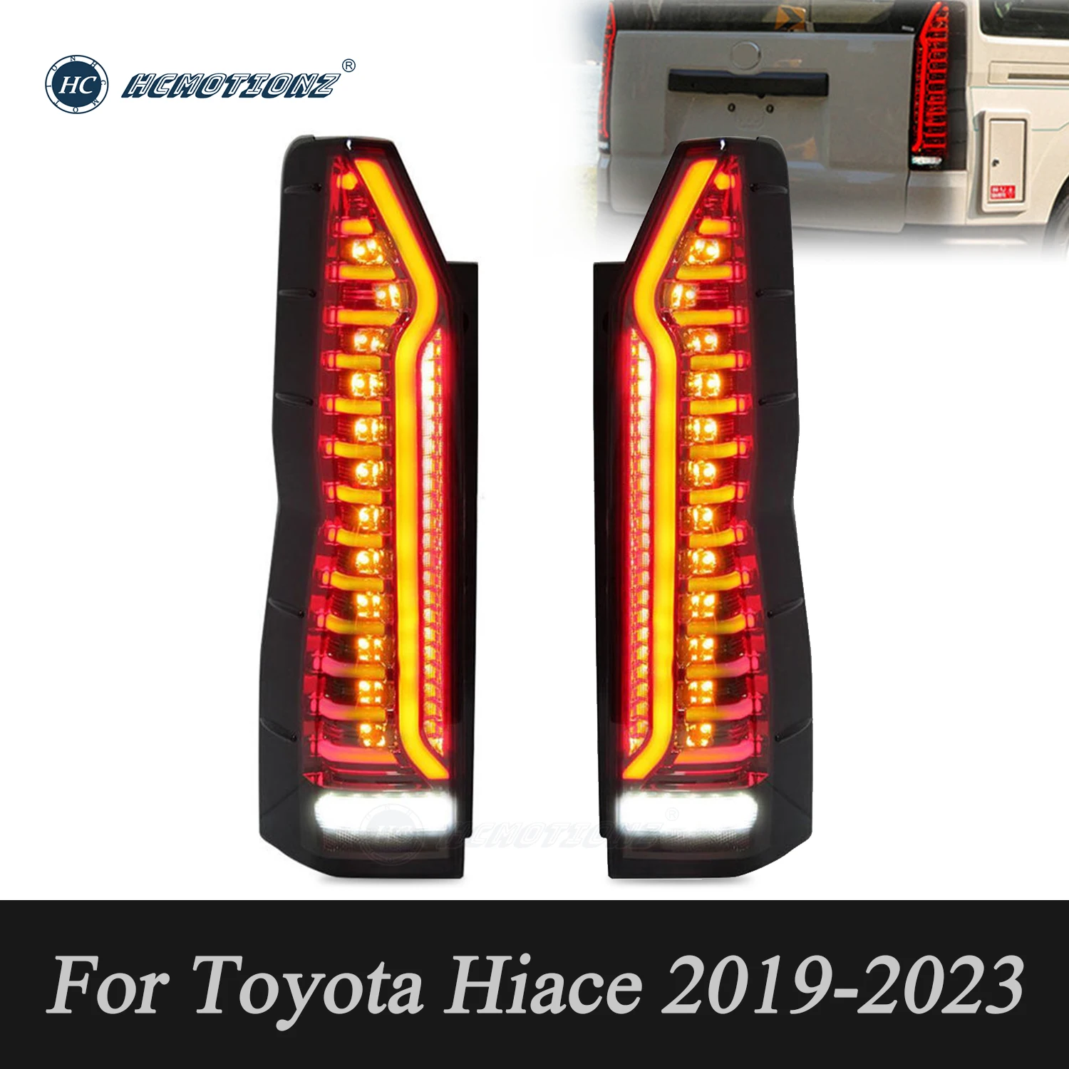 HCMOTIONZ LED テールライトトヨタハイエース 6th H300 2019