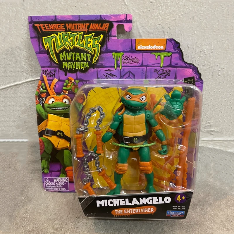 TMNT Ninja Turtles Playmates Mutant Mayhem Anime Figure Michelangelo Raphael Donatello Leonardo Action Figure Toy Kids Gift