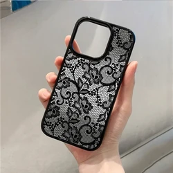 Vintage Floral Lace Clear Shockproof Phone Case - iPhone 12 Mini (Non - transparent)