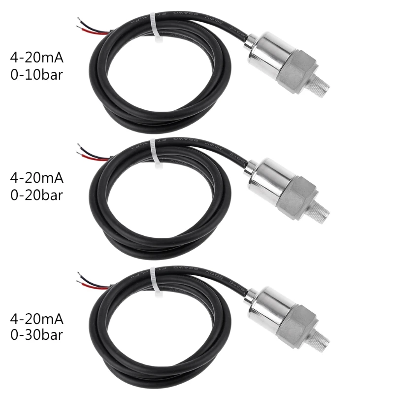 0-10/20/30bar 1/8" Input 8-32V DC Output 0-5V/4-20mA Pressure Transmitter Transducer Sensor Oil Water Dropship