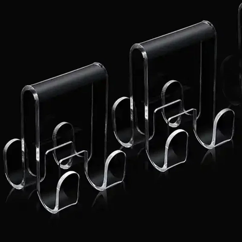 Shower Door Hook Acrylic Bathroom Hanger Convenient Storage Solution for Bathrobes and Towel Clothing Hangings Rack 2