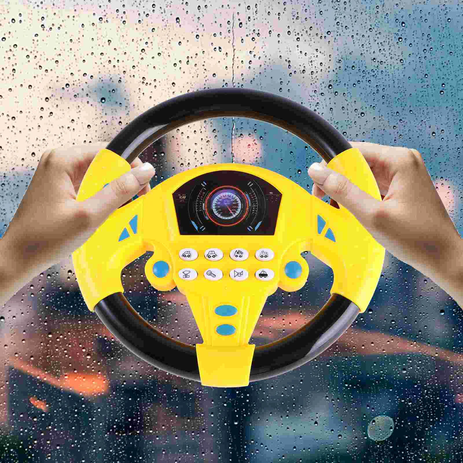 

Steering Wheel Plaything Educational Toy for Kids Co-pilot Pretend Driving Baby