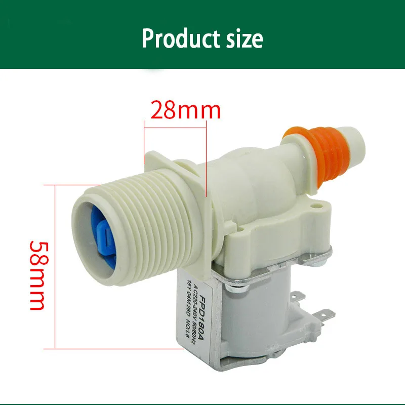 Elettrovalvola Ingresso Acqua FCD270A Per Lavatrice: 220V/240V, Attacco 3/4 BSPP, Ricambio Universale