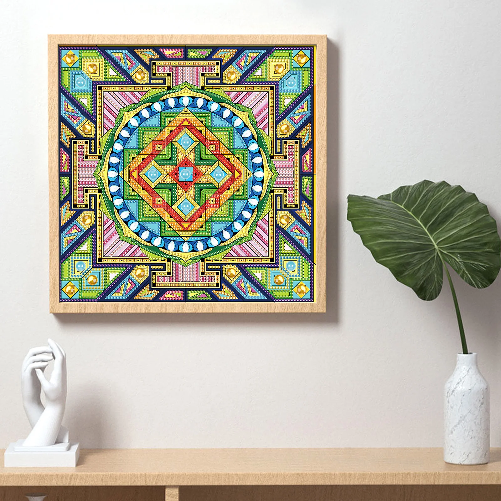 DIY Mandala flower 5D Special Shape Diamond Art Kits for Beginners,Diamond Art Painting Kits for Home Wall Decoration Gift