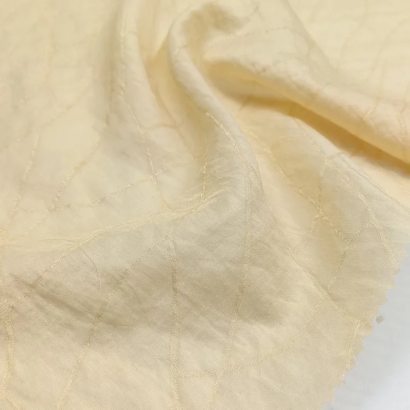 YH-3562 Spring Summer Thin Semi-Transparent Lyocell Nylon Shiny Thread Line Fabric Shirt Dress Fabric Sportswear Material
