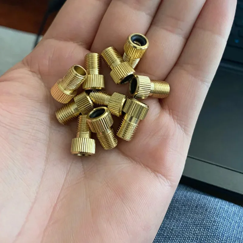 5PC F/V Zu A/V Ventil Adapter Bike Value Converter Presta Zu Schrader Goldene Fahrrad Reifen französisch Ventil Adapter Fahrrad Zubehör – Detail 6
