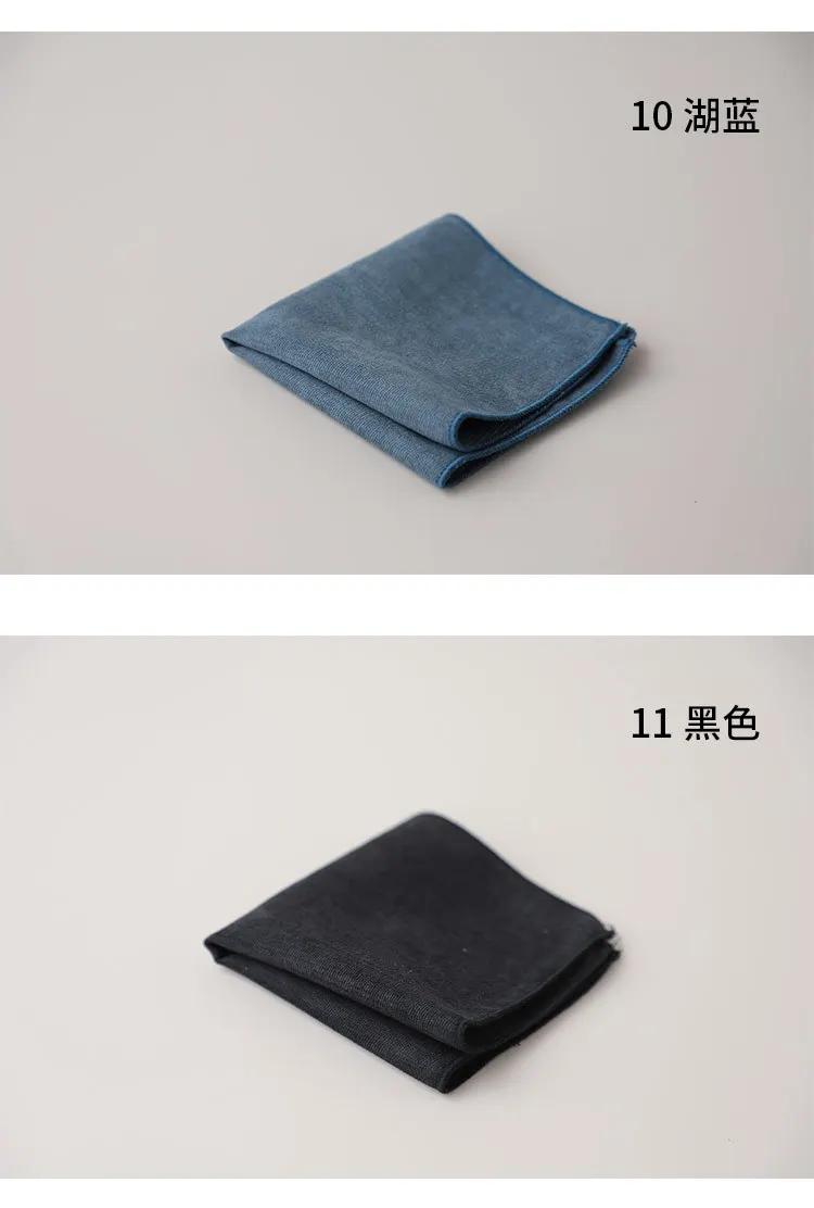 Men Solid Color Pocket Square Cotton White Handkerchief Casual Pocket Towel Neckwear Shirt Suit Accessories Wedding Party Hanky