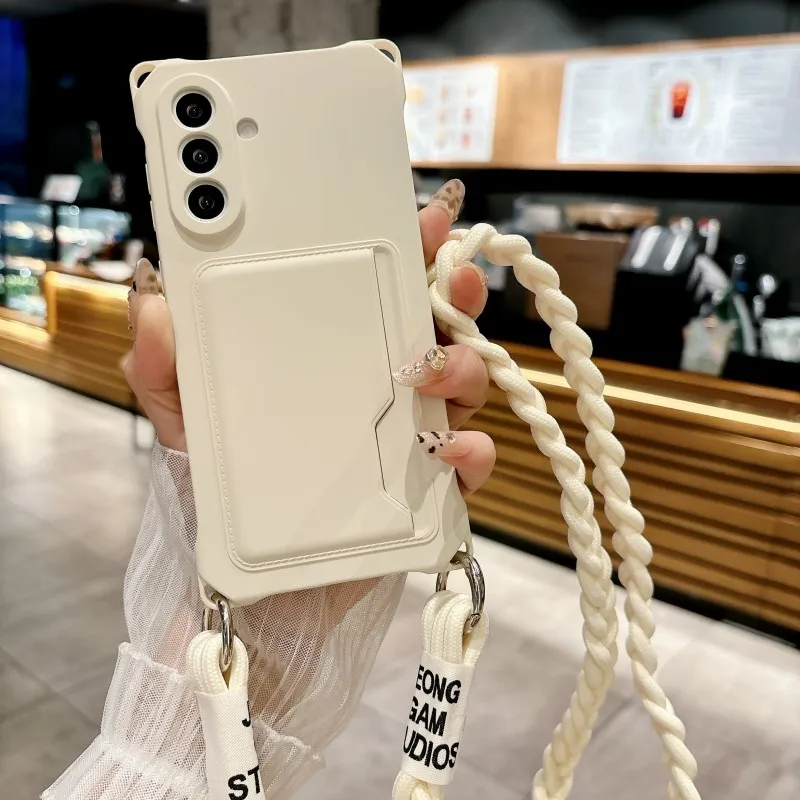 Luxuriöse Lanyard-Hülle für Samsung Galaxy S25 Ultra S24 FE S22 S26 S23 Plus A56 Stoßfeste Kartenhalter-Hülle mit Umhängeband – Detail 24