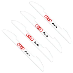 4 - Piece Silicone Car Door and Mirror Anti - Collision Protector Set (Transparent - Audi)