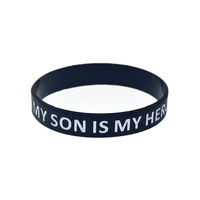 1 PC My Son Is My Hero Silicone Wristband Autism Awareness Inspirational Bracelets 1
