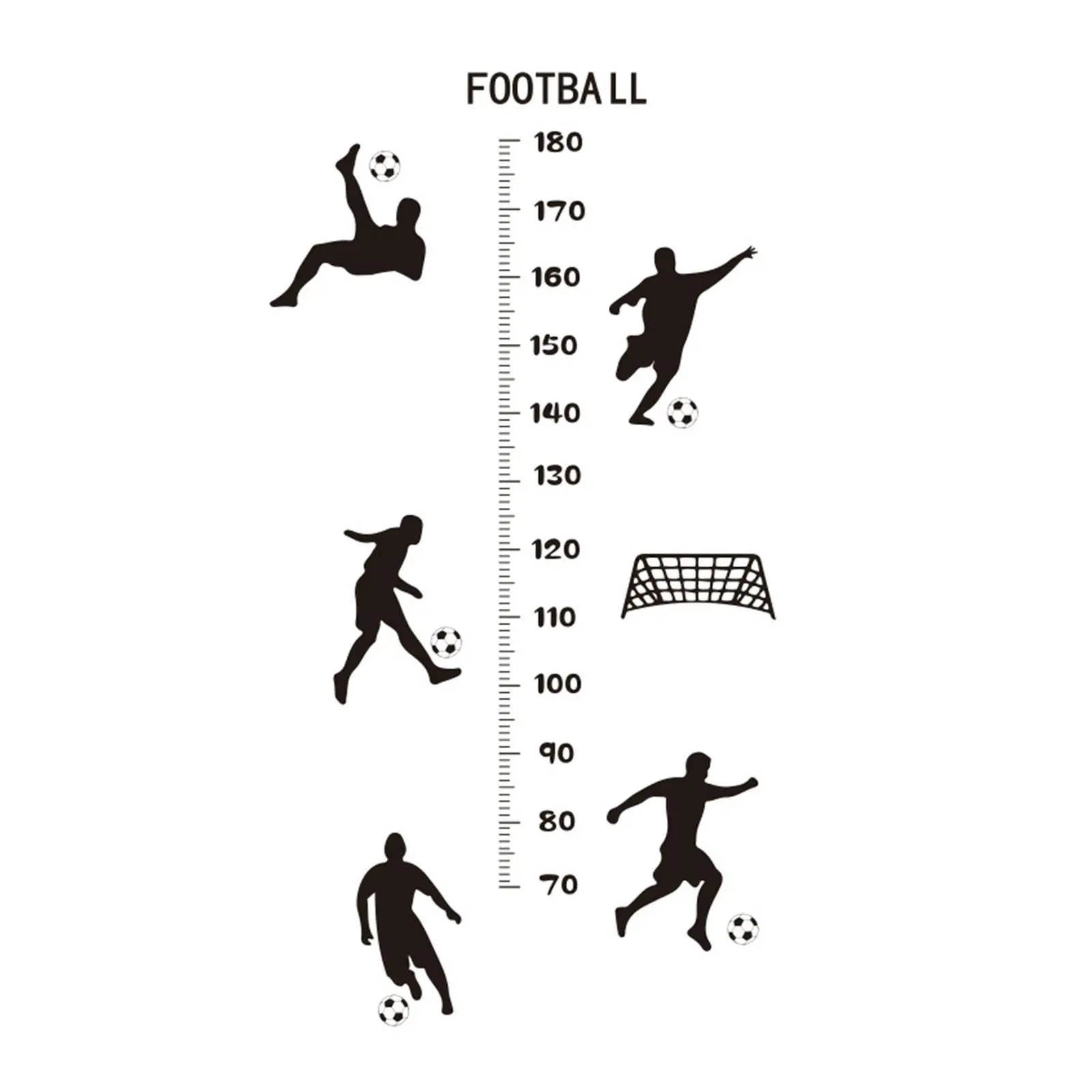 Height Chart for Kids Football Wall Stickers for Playroom Kids Room Walls