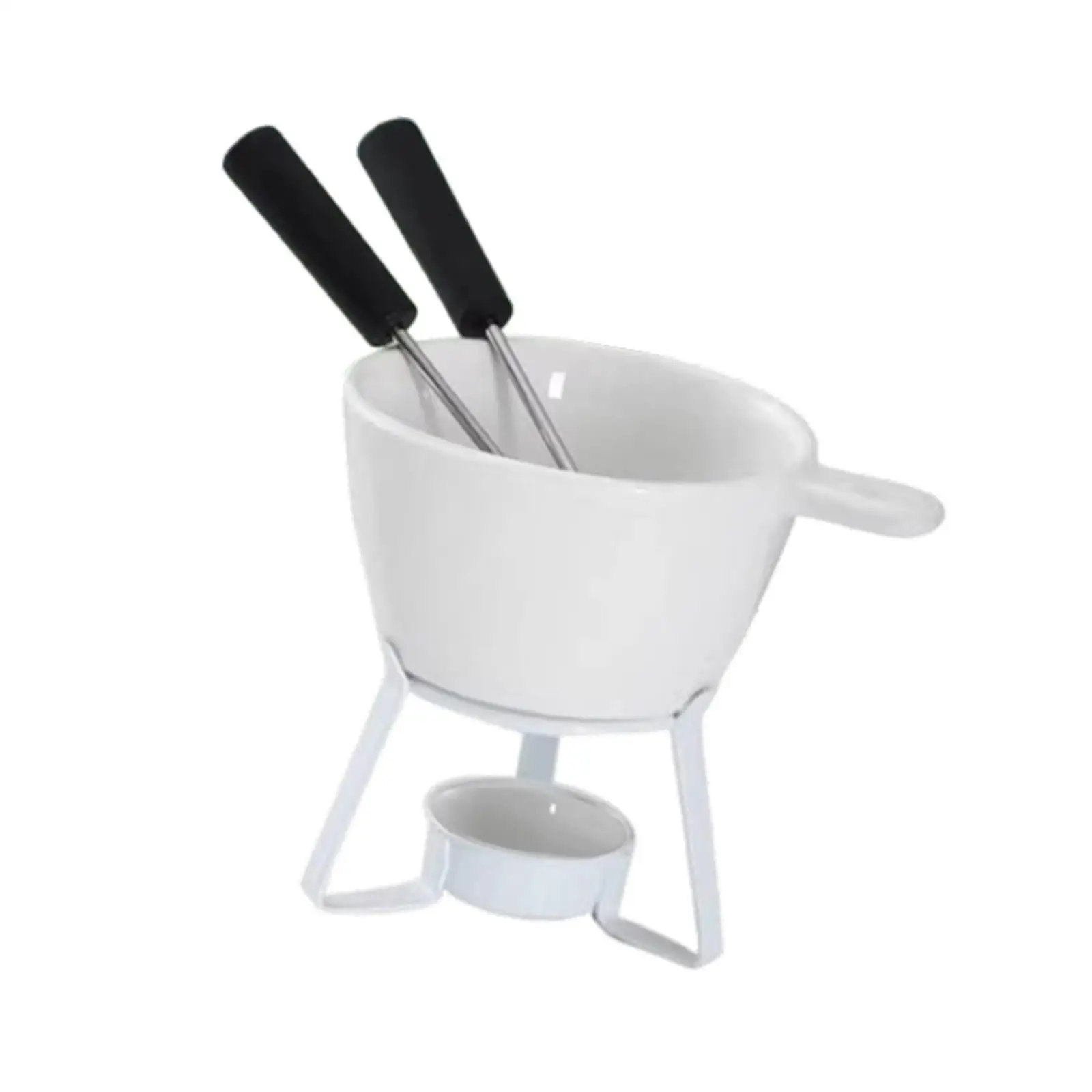Fondue Pot Cookware Butter Warmer Set Ceramic Fondue Mug Cheese Serving Fondue