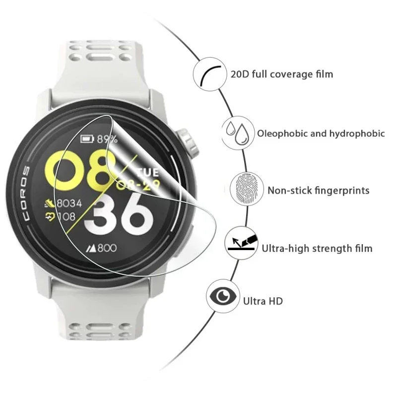 Premium 5-Pack Hydrogel Screen Protector for Smartwatches - Soft TPU, Repairable, Anti-Scratch, Easy Install