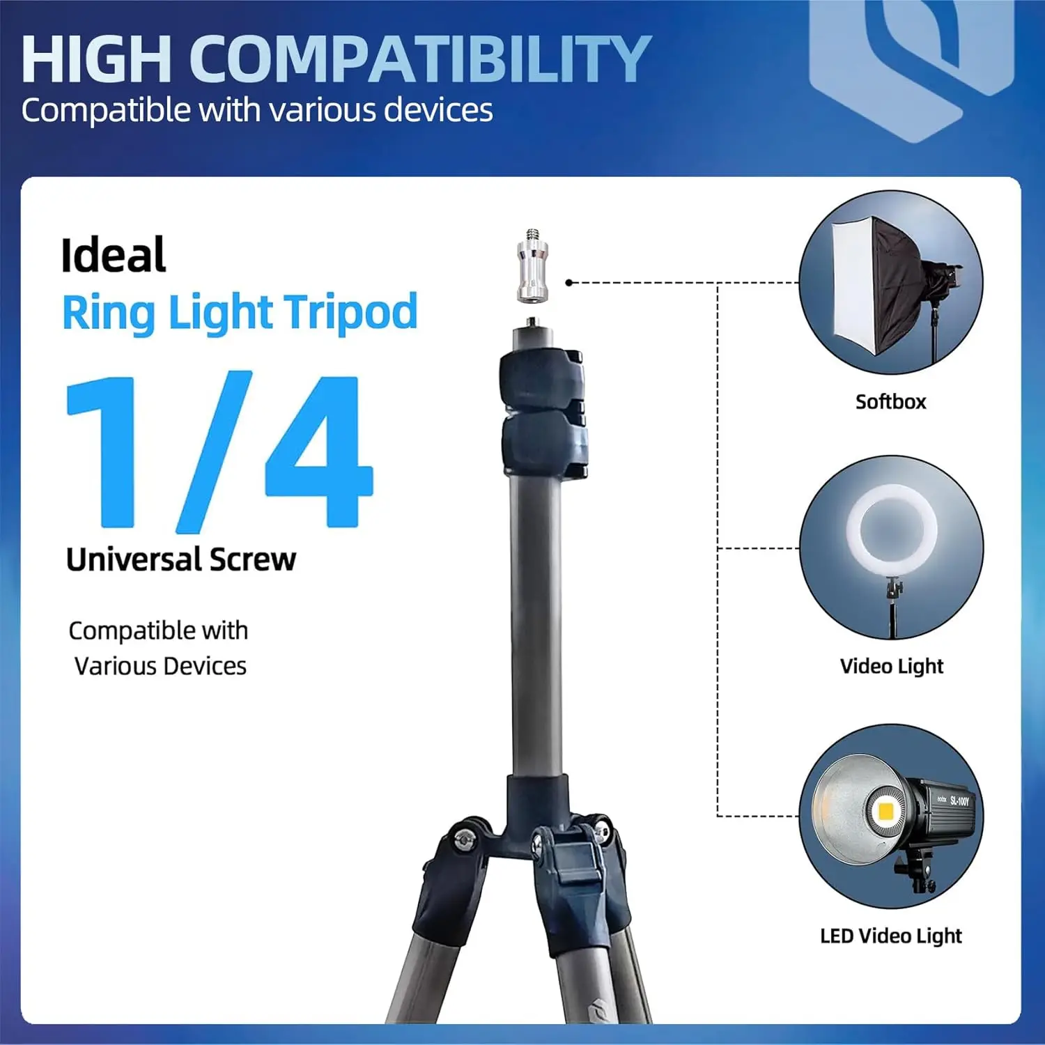 Fotopro TL-970 2M Photography Light Stand Ultra Tall Light Stand for DSLR Phone Reflector Softbox