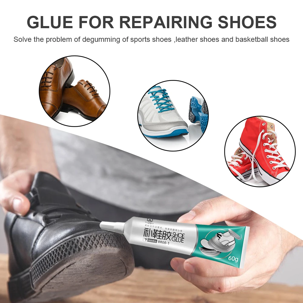 10ML/60ML Bulaien Shoe Shoe-Repairing Glue Waterproof Universal Strong Leather Fabric Adhesive With Precision Applicator Tip shoe glue