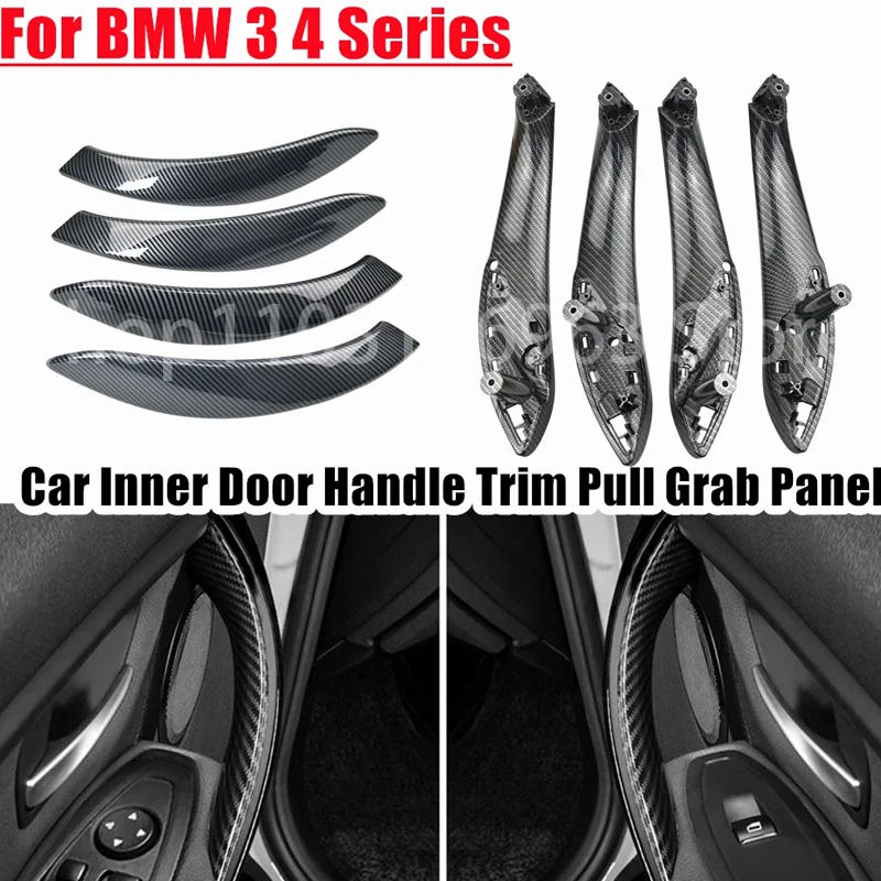 

4Pcs Interior Door Pull Handle Outer Cover Replacement Trim Fit For BMW 3 4 Series F30 F31 F32 F33 F34 F35 F36 F80 F82 F83