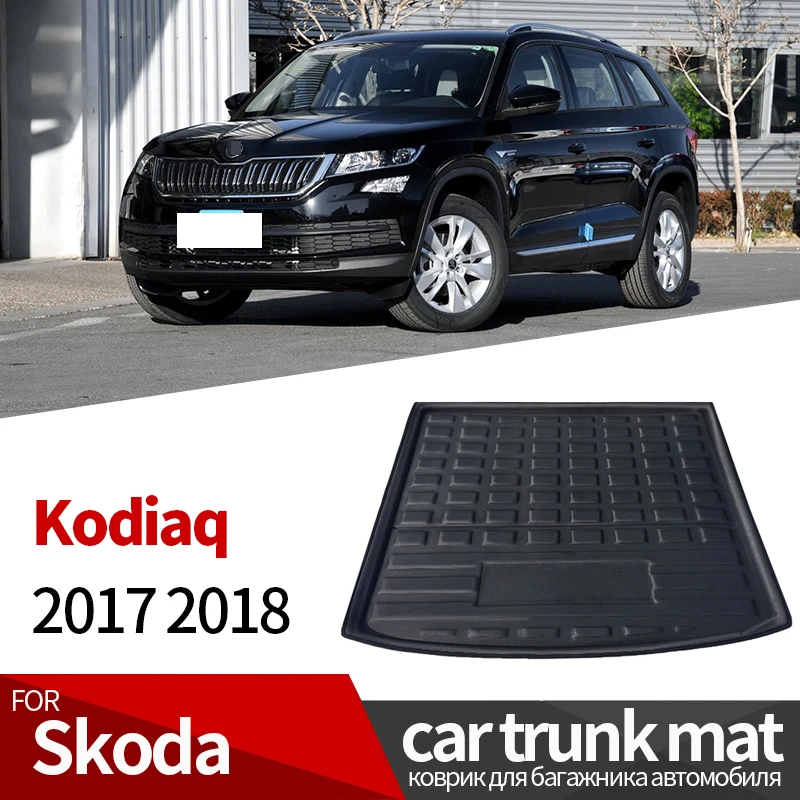 Trunk Mat For Skoda Kodiaq 2017 2018 Rear Boot Car Liner Floor Tray Luggage Cover Protector EVA