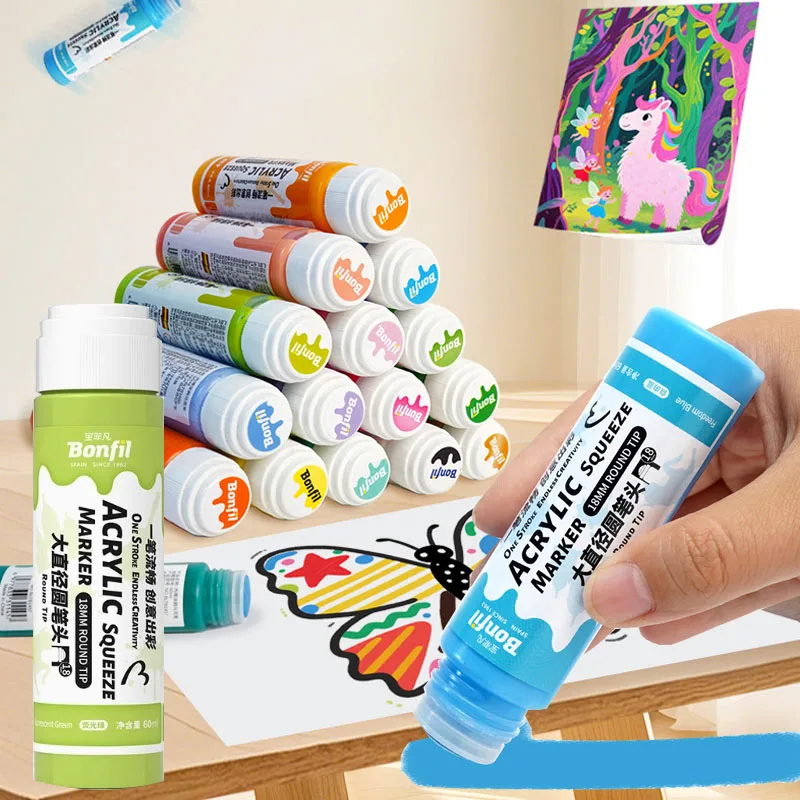 Waterproof Acrylic Graffiti Marker Pen Set for DIY Art