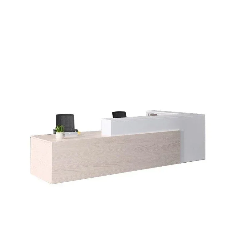 Commercial Luxury Style Design White Salon Reception Counter Front Desk Nail Lobby Reception Desk