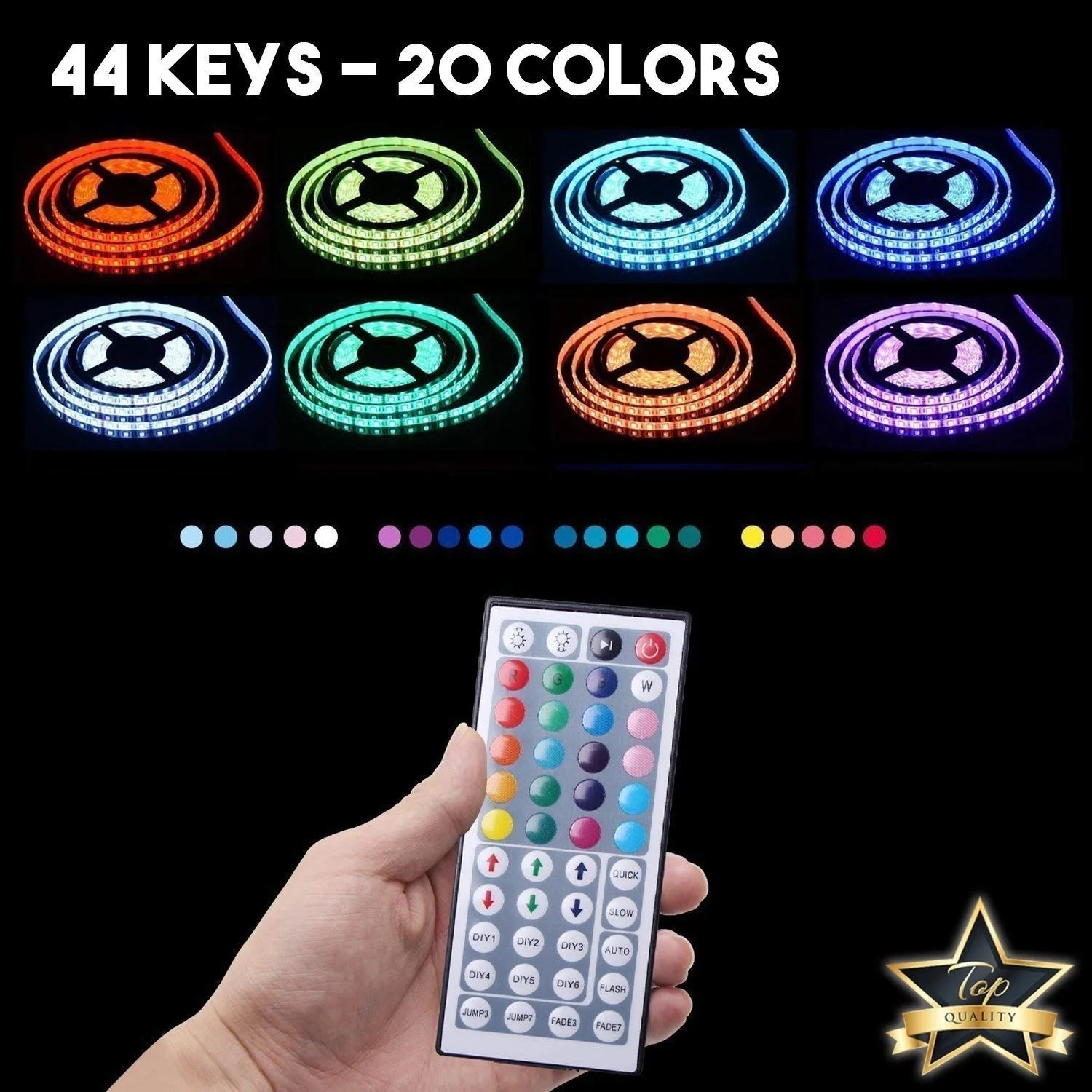 SMD 5050 RGB LED Ʈ  ŰƮ IR Ʈѷ,     , ħ  , 2m, 3m, 5m