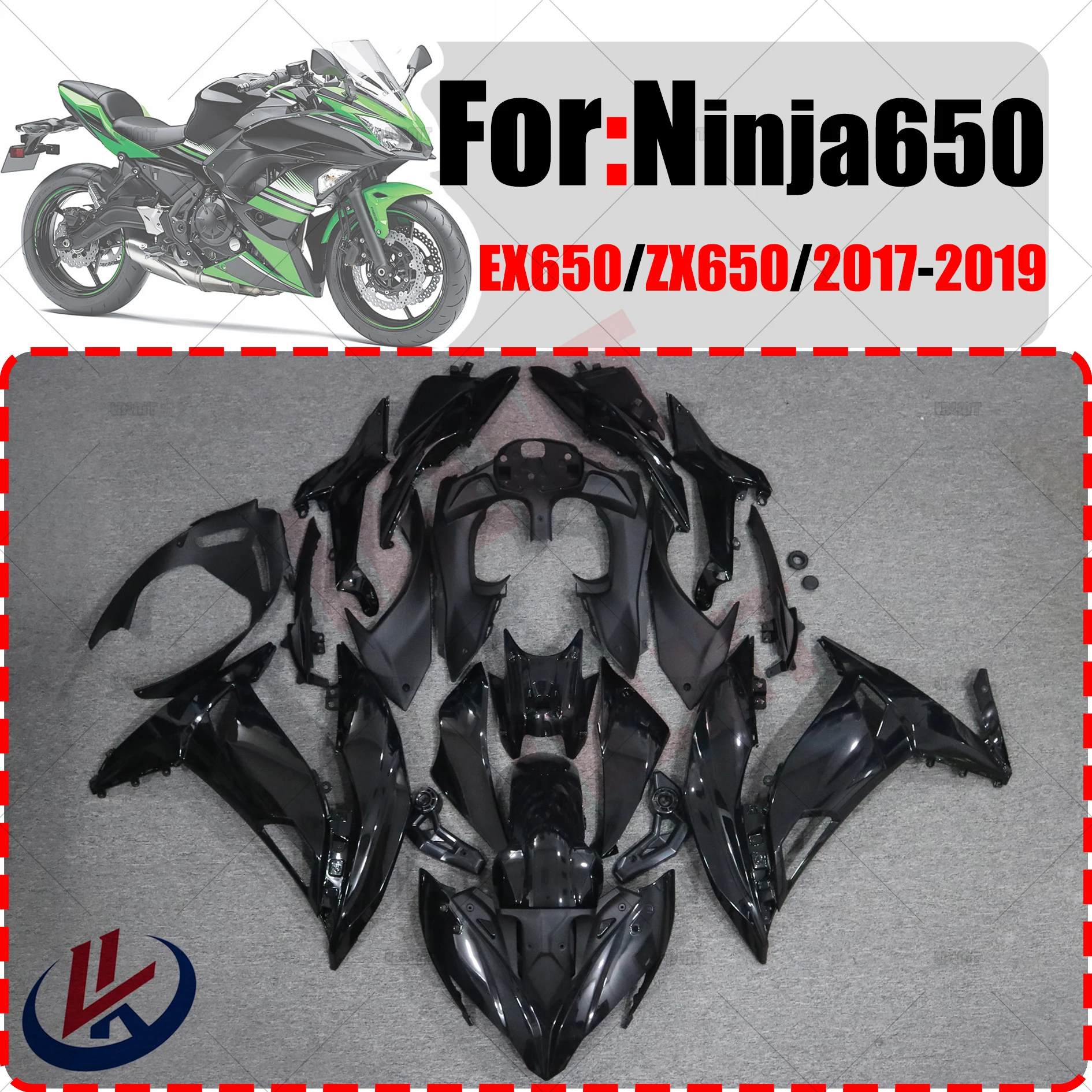 

For Kawasaki ZX650 EX650 ER6F Ninja650 2017 2018 2019 Motorcycle Fairings Injection Mold Painted ABS Plastic Bodywork Kit Sets
