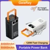 Gaiaray 120W Fast Charging Power Bank 80000mAh 50000mAh Portable Power Station Emergency Power Bank Solar Generator For Camping