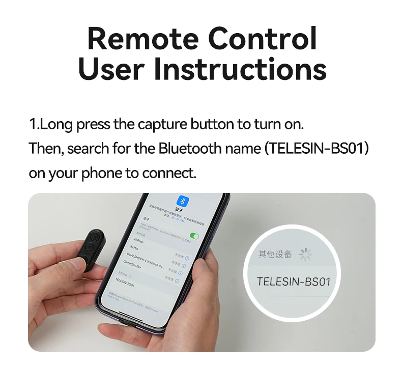 3 in 1 Selfie stick Phone Holder Wireless Remote Control Travel Clamp Magnetic 3