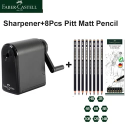 Faber Castell Artists Long Point Manual Pencil Sharpener with Adjustable Points (Sharpener and 8pc)