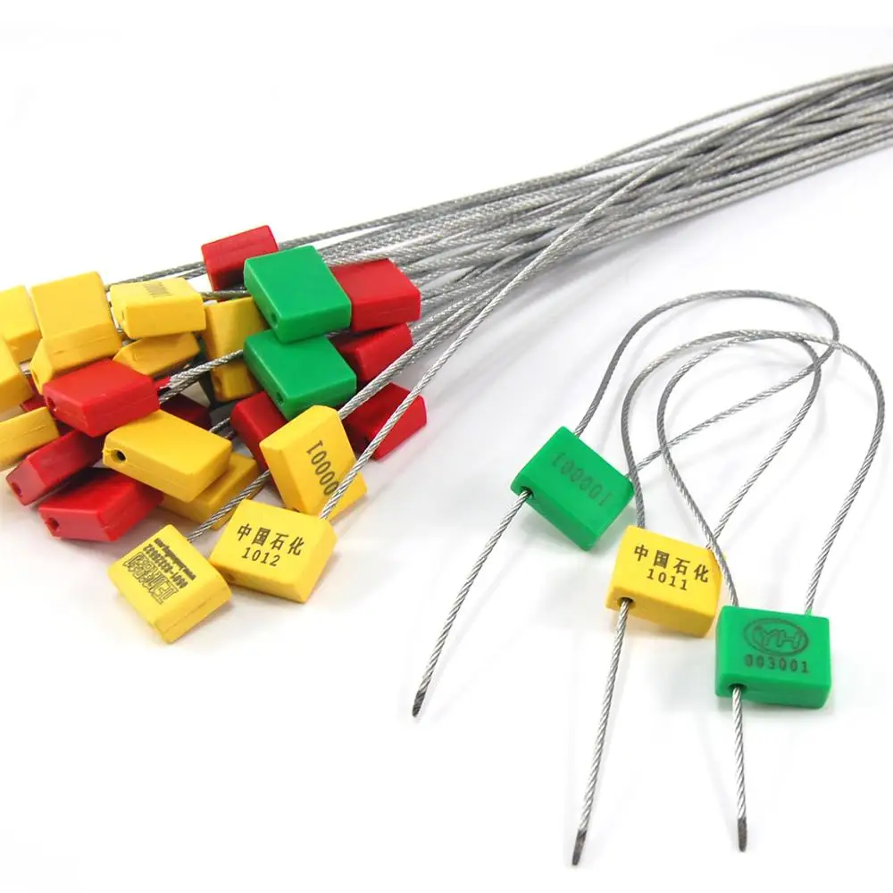 

High Security Cable Seals Custom Stainless Steel Wire Container Tags for Shipment Cargo Numbered Tamper Proof Label