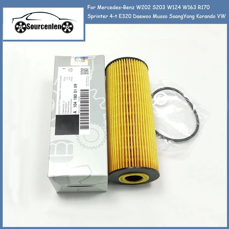 Engine Oil Filter 1041800109 For Mercedes-Benz W202 S203 W124 W163 R170 Sprinter 4-T E320 Daewoo Musso Ssangyong Korando Vw