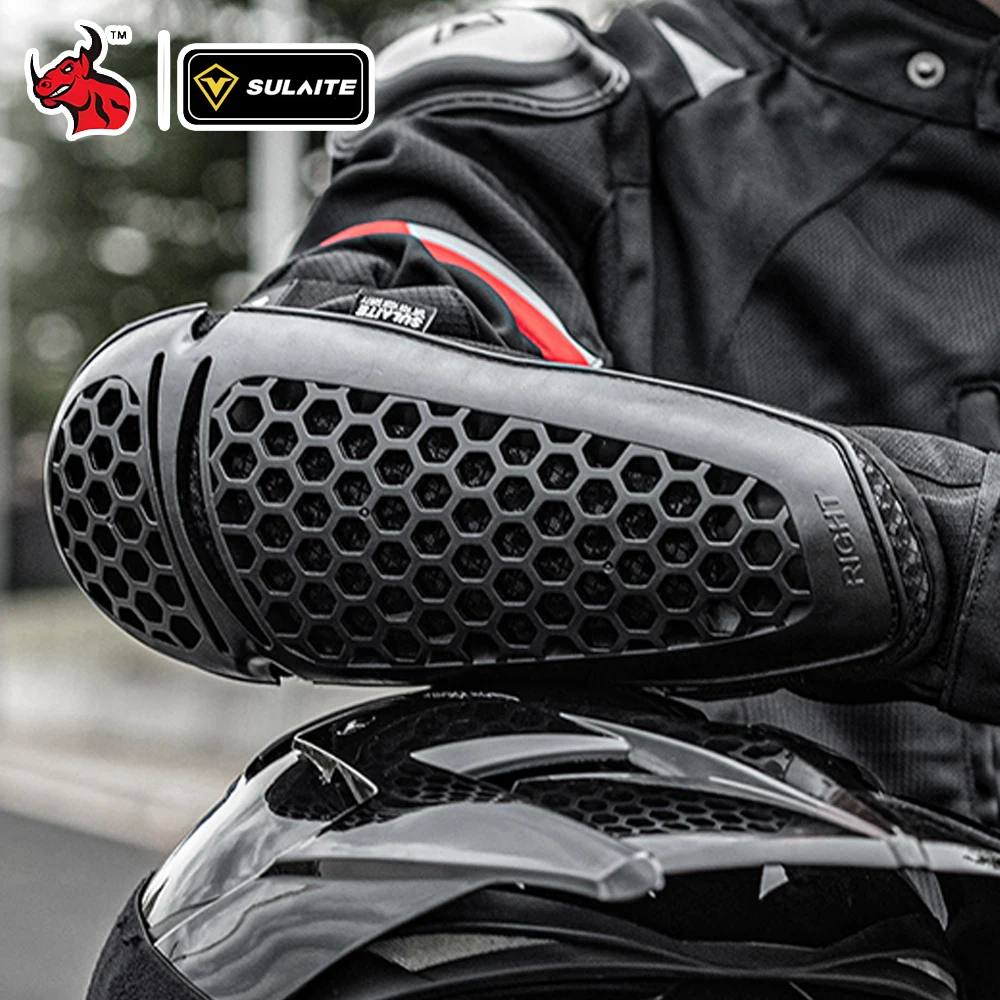 오토바이 벌집형 무릎 보호대 팔꿈치 보호대 보호 장비 야외 스포츠 통기성 열 분산 조절 가능 슈트