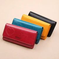 RFID anti-theft brush and demagnetization long handbag, large capacity integrated card bag, multi-functional wallet, leather cow - Image 6