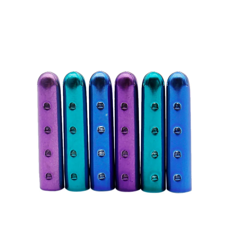 Coolstring Metal Aglets 100pcs Wholesale Sneaker Canvas Bootlacet Bright Colored Tips 22.5*4.8MM Spray Paint Smoothly Tape Ends