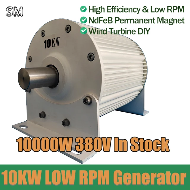 10KW 380V In Stock Low RPM Permanent Magnet Wind Turbine Generator 10000W  Free Energy Generator Alternative Energy - AliExpress
