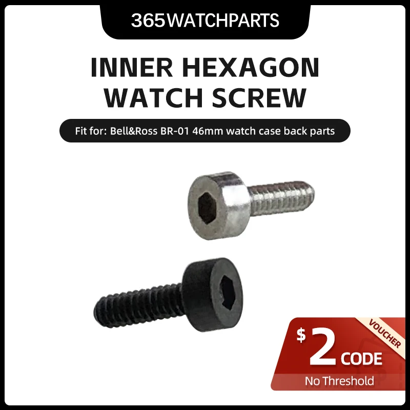 46Mm Cassa Dell'Orologio Vite Posteriore Parti Strumenti Viti Per Orologi Esagonali Interne Per Orologio Bell & Ross Br01