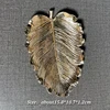 Luxury Metal Storage Tray Leaf Feather Shape Jewelry Display Plate Gold Fruit Dessert Cake Storage Tray Home Desktop Decorative 6