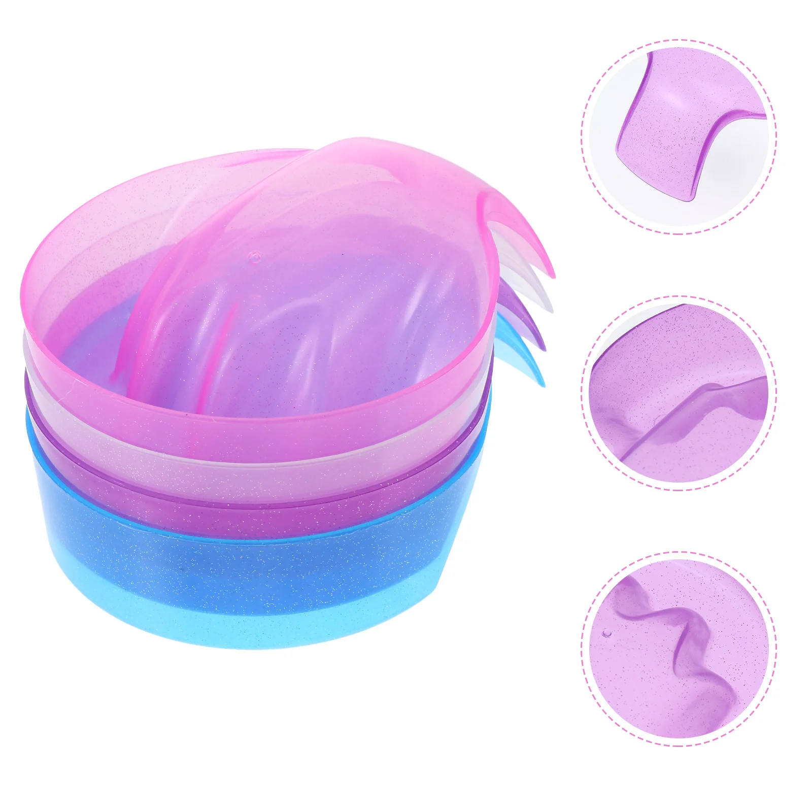 

4 Pcs Nail Removal Bowls Hand Soaking Nail Color Removing Tool Removal Gel