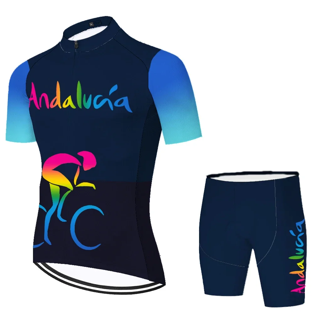 Andalucia cycling team jersey men spain bicycle Clothing ​summer quick dry 20D gel pad ropa de ciclismo para hombre