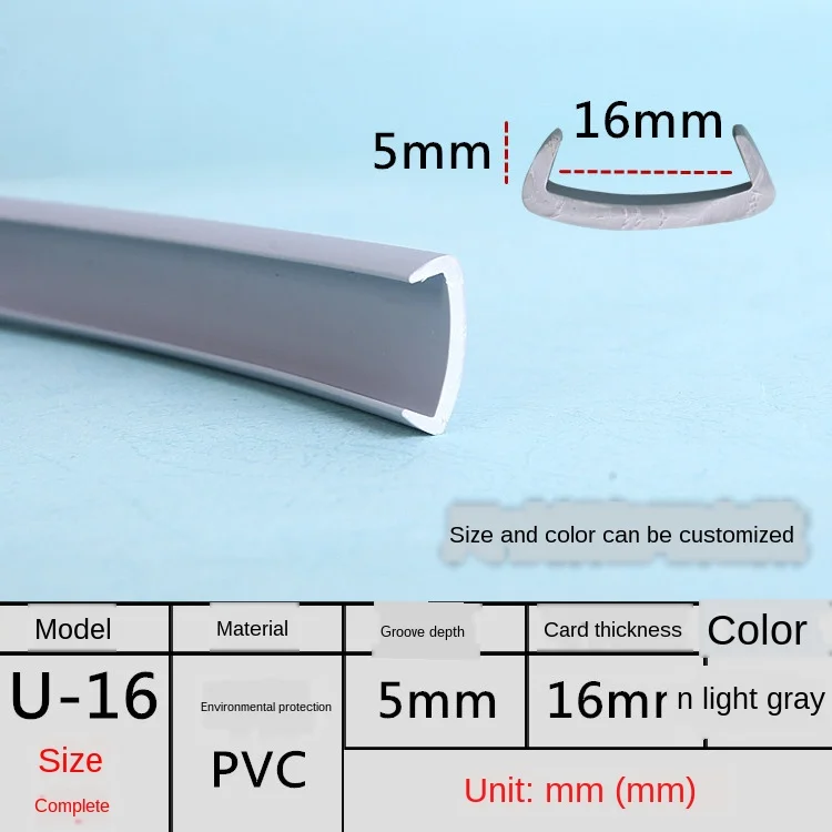 U Edge Banding Veneer - Soft PVC Edgeband in Assorted Colors and Sizes