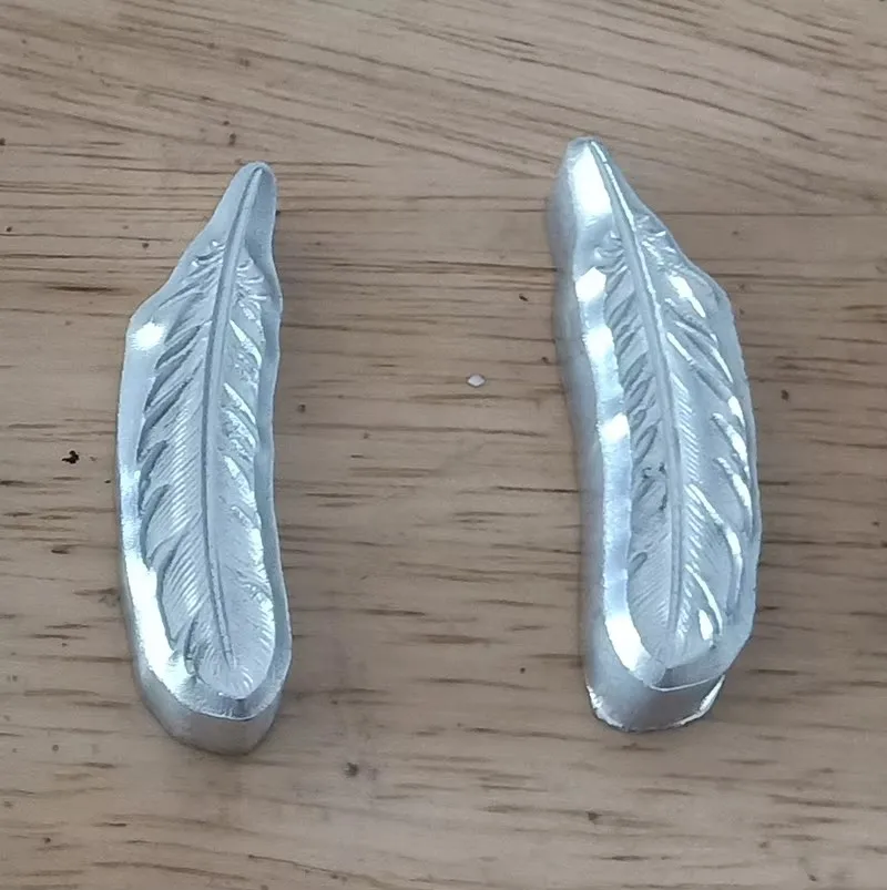 미니 3D 깃털 패턴 가죽 스탬프 조각 엠보싱 몰드 DIY 도구 스탬핑 조각 펀치 도구