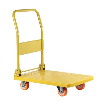 Loading 200 kg Four Wheels Industrial 50*70 cm Plastic Folding Trolley/ Hand Carts 1